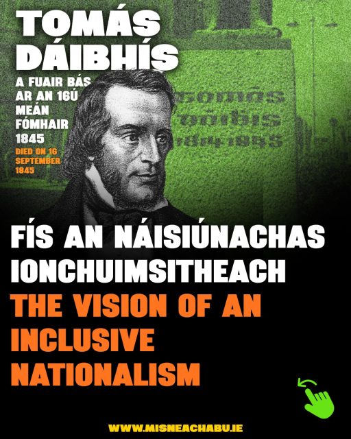 🎶"Ní crógacht ná cruach 'mháin, áfach, 
'Chuirfeas ríl ar an Sasanach; 
Ach saíocht, obair ó lá go lá, 
Go dtiocfaidh barrachas an ghrá—“

— 🇮🇪✊—

“Yet, ’tis not strength and ’tis not steel 
Alone can make the English reel; 
But wisdom, working day by day, 
Till comes the time for passion’s sway—”🎶

#Díchoilínigh #Misneach #MisneachAbú #Gaeilge