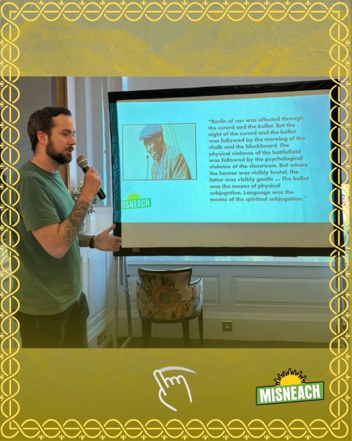 Thug Rúnaí Ginearálta Misneach, an Dr. Kerron Ó Luain, caint dár dteideal "An Díchoilíniú sa Streachailt i dtreo na Poblachta Nua" ag Ard-Fheis Éirígí i Wynns inné.

—🇮🇪—

General Secretary of Misneach, Dr Kerron Ó Luain, gave a talk entitled “Decolonisation in the Struggle Towards the New Republic” at Éirígí’s Ard‑Fheis in Wynn’s yesterday.

#Misneach #MisneachAbú #Gaeilge #Díchoilínigh #Éirígí