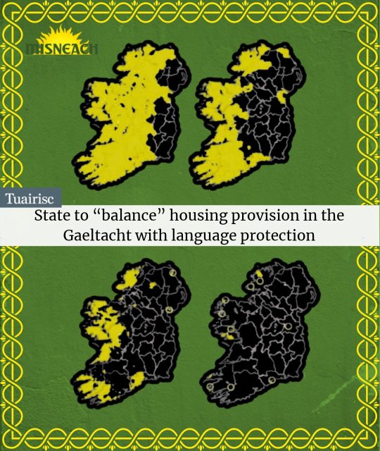 Irish does not need "balance" with the forces pushing it aside!

It needs protection, investment, Lonnaíochtaí Lán-Ghaeilge (All-Irish Speaking Housing) and a state willing to put the future of the Gaeltacht ahead of the convenience and profits of private developers and banks.

#MisneachAbú #Díchoilínigh #LonnaíochtaíLánGhaeilge #AnGhaeltacht #PoblachtNua