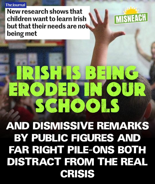 So what does Irish actually need?

Not far right outrage or careless commentary, but massive investment in training Irish capable teachers, building Universal Public Housing, and expanding capacity that matches the public’s renewed goodwill towards Gaeilge, Irish culture, and decolonial thinking.

#MisneachAbú #Misneach #Gaeilge #Díchoilínigh #Decolonise